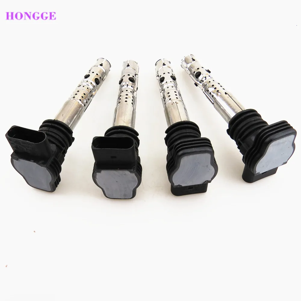 HONGGE 4 шт. Passat B5 Bora Derby Beetle Golf MK4 A4 A6 TT S3 1 8 T катушки зажигания 06B 905 115 S J D B N 06B905115T|coil