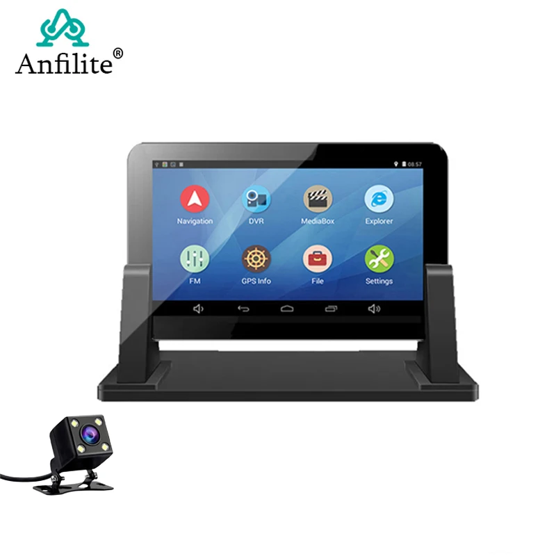Автомобильный GPS навигатор Anfilite Android 16 ГБ Full HD 1080P DVR портативный автомобильный 7