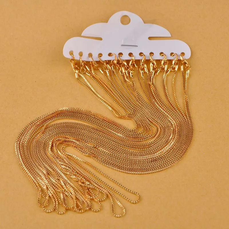 Оптовая продажа 120 шт 2 мм коробка цепь ожерелья цепочки фурнитура для