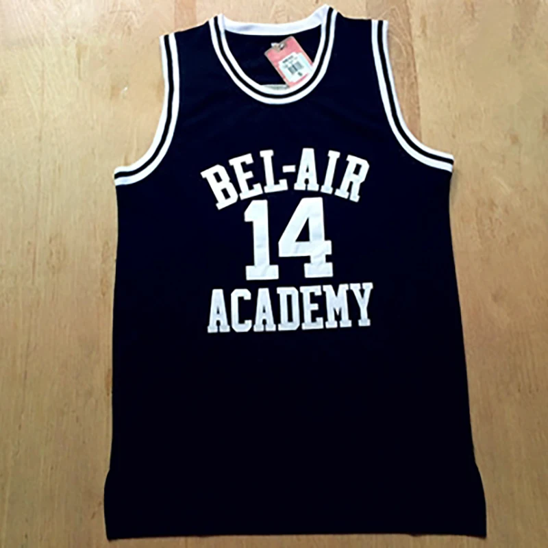 

Movie Will Smith 14 Bel-Air Academy Basketball Jersey 25 Carlton Banks Black Yellow Green Mens T Shirt Vest College Jersey