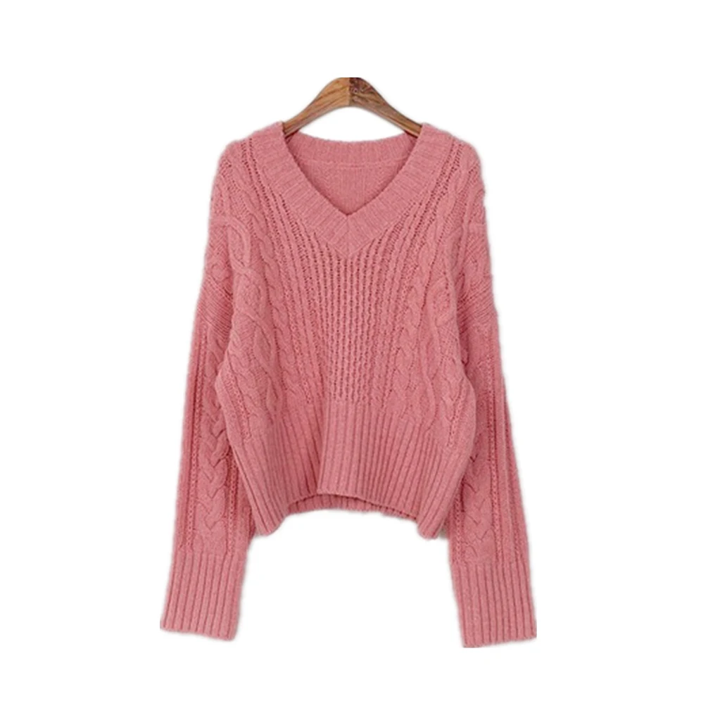 Женский пуловер свободного покроя толстый свитер в Корейском стиле Осень-зима 2020