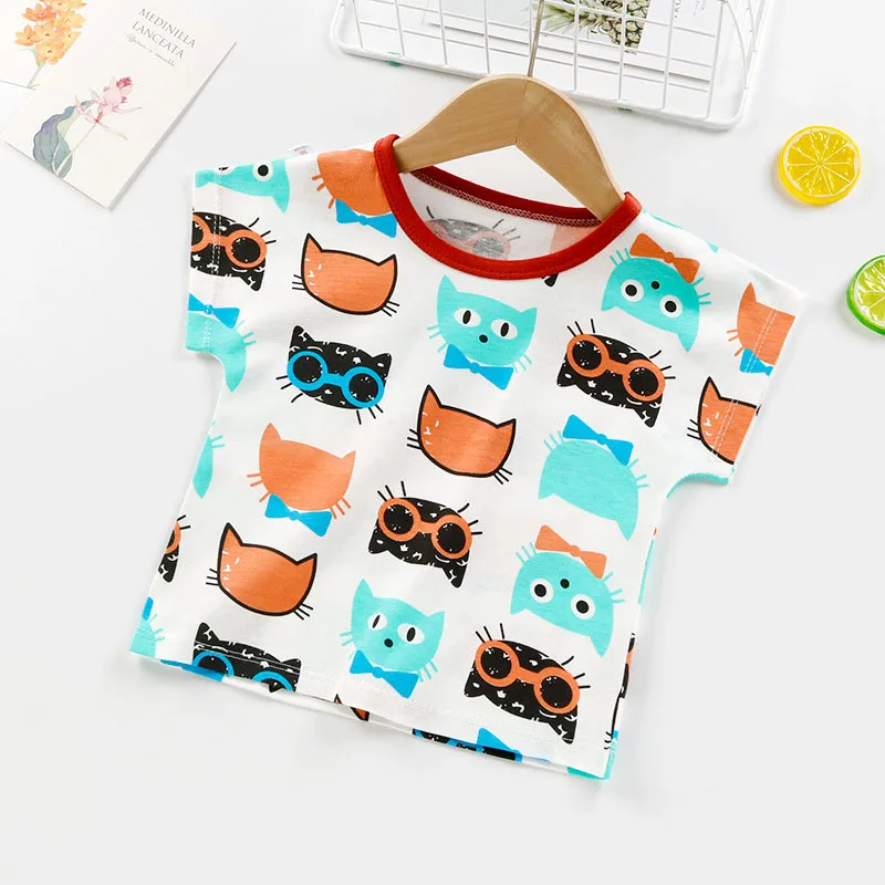 VFOCHI/футболки для мальчиков и девочек детская одежда с мультяшным принтом