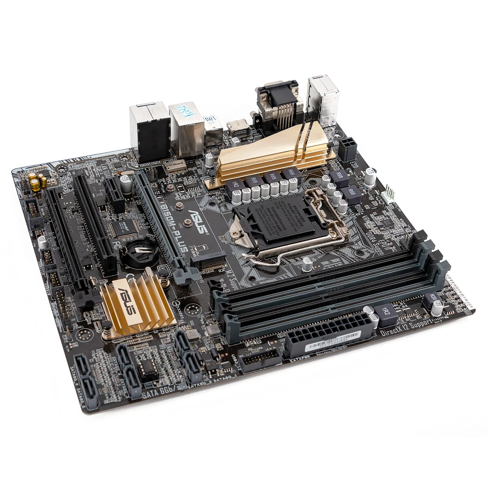 Asus B150M-PLUS Desktop Motherboard B150 Socket LGA 1151 For Core i7 i5 i3 DDR4 64G USB3.0 M.2 Micro ATX Original Used Mainboard