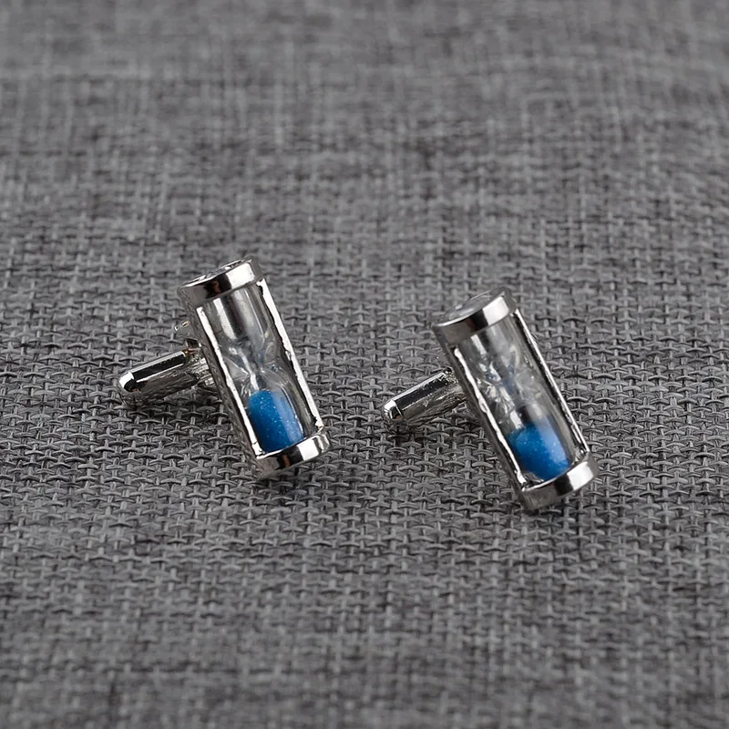 Трендовые 4 цвета запонки в форме песочных часов для мужской рубашки ювелирные