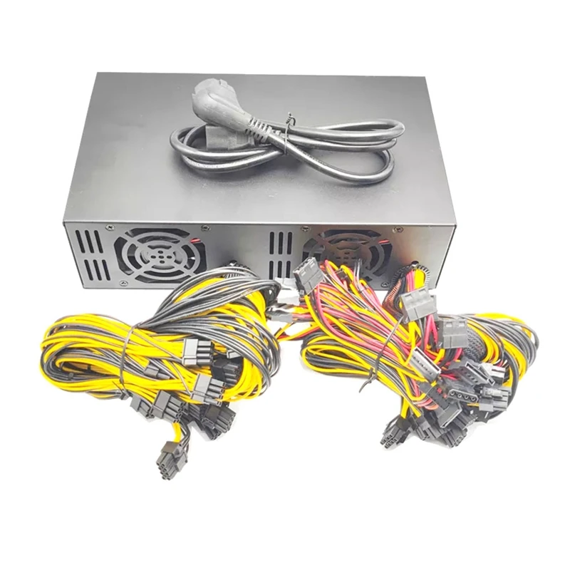 

Блок питания 3600 Вт ATX PC 3600 Вт, Импульсный блок питания для майнинга с поддержкой 12 GPU для майнинга Antminer ETH, блок питания для майнинга биткоинов,...