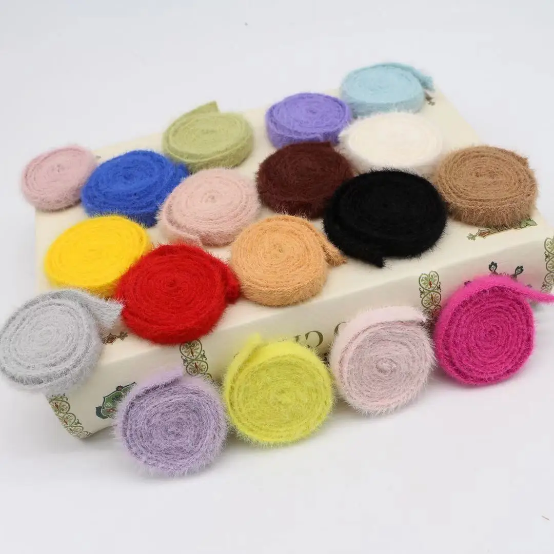 

Осень/Зима 1 см норковая плюшевая шерстяная вязаная Веревка Пояс ручной работы заколка материал аксессуары для волос головной убор Diy ювели...