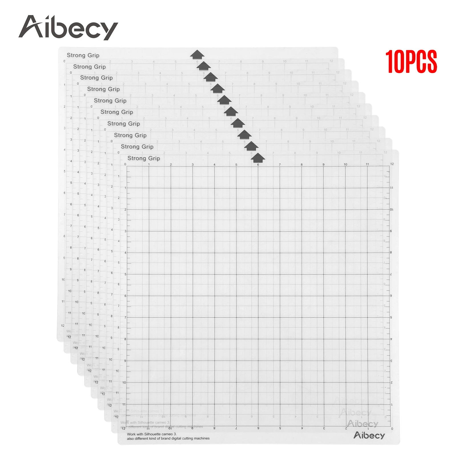 1/3/5/10PCS Replacement Cutting Mat Transparent Adhesive Cricut with Measuring Grid 12X12-Inch for Silhouette Cameo | Канцтовары для