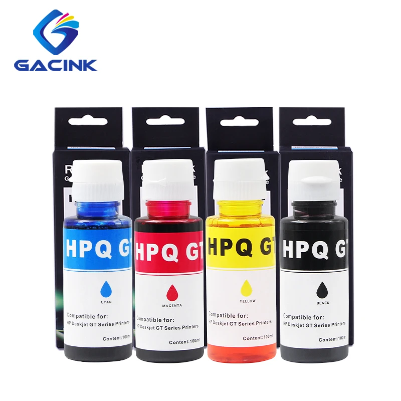 

Заправка чернилами 4 Цвета/Набор для HP GT51 GT52 набор чернил для HP с чернилами HP Deskjet GT5810 GT5820 GT5811 струйный принтер (упакованный с коробкой)