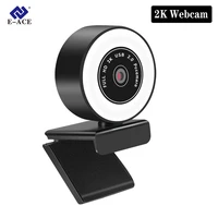 360%c2%b0 rotation camera adjustable brightness webcam 1080p 2k web camera streaming webcam for zoom skype with microphone ring light