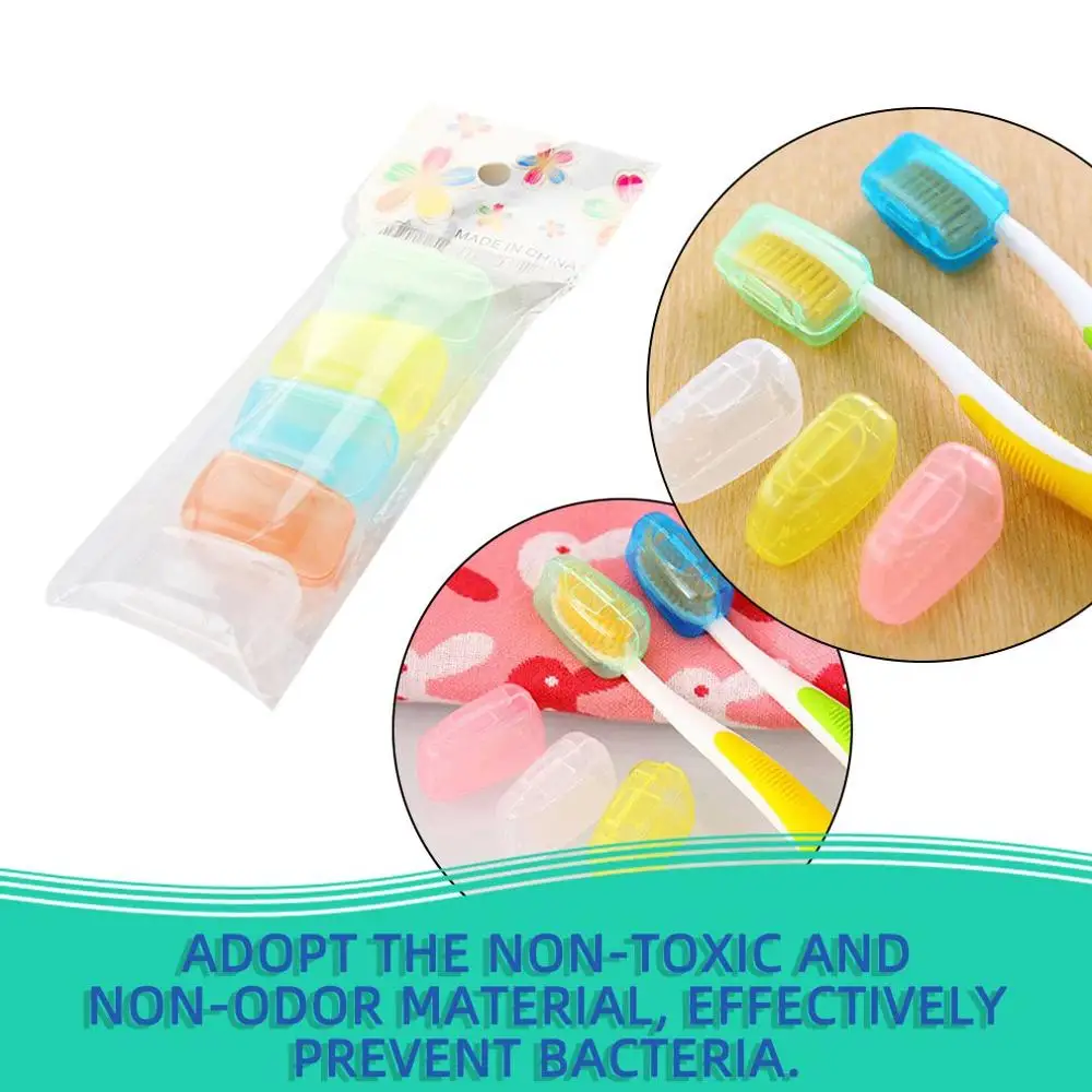 

5pcs Toothbrush Heads Cover PP Plastic Protective Cap Prevent Bacteria Portable For Outdoor Travel Home Brush Head Anti-Dust