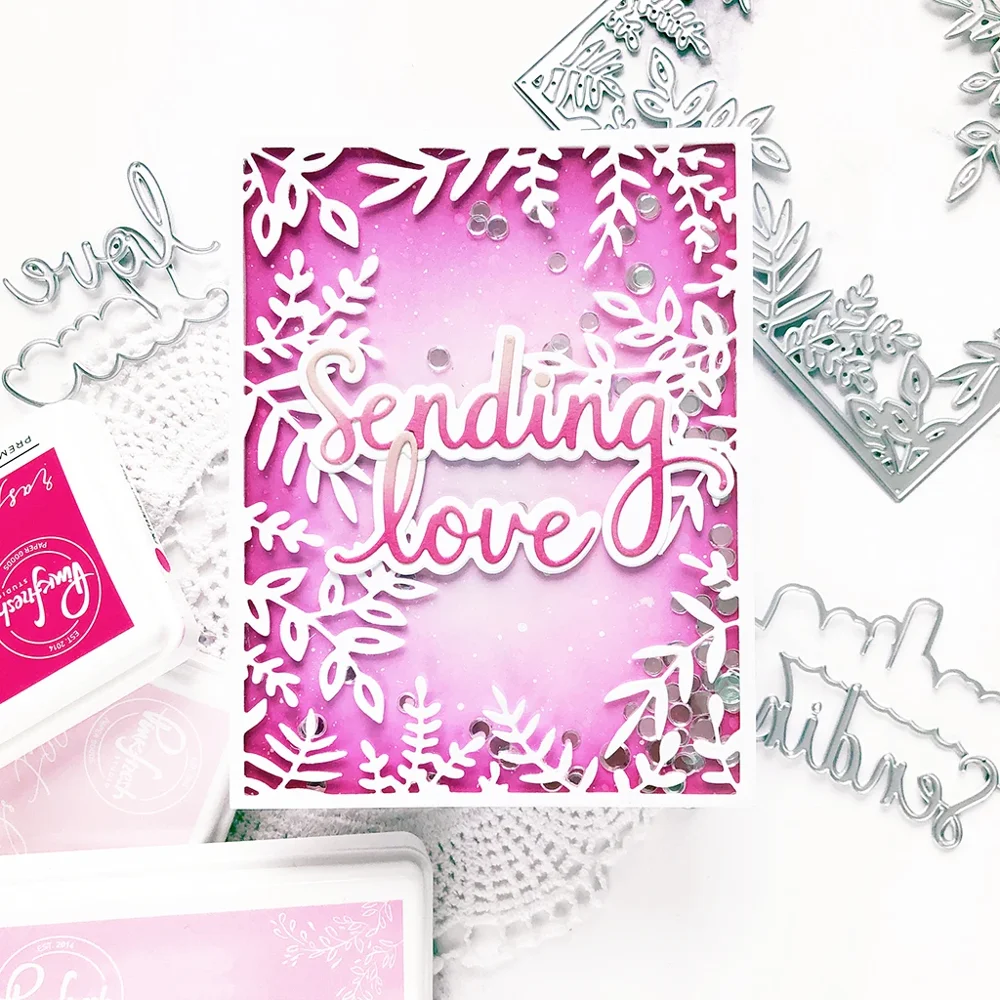 Металлические Вырубные штампы форма для вырезания листьев рамка скрапбукинга