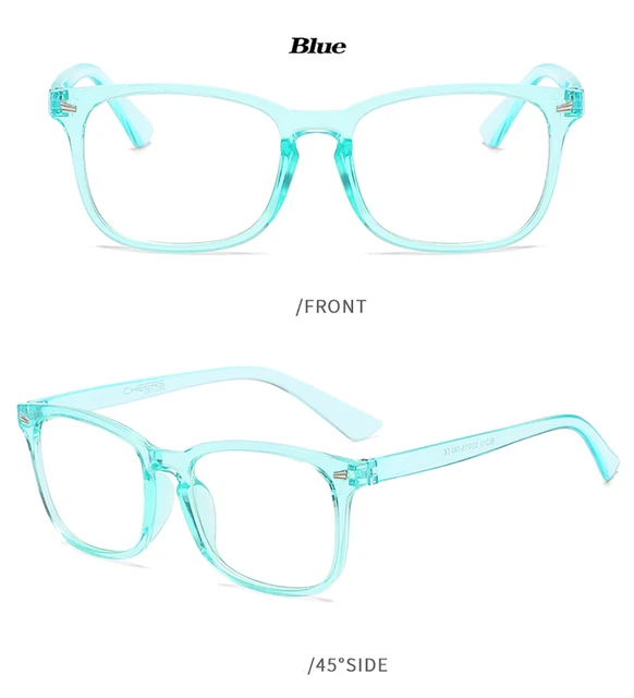 Calanovella Retro Oversized Square Blue Light Glasses Women Stylish - Style E