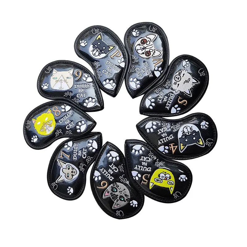 Тускло на CATPortable Гольф клуб подголовники с милым рисунком котa из мультфильма PU