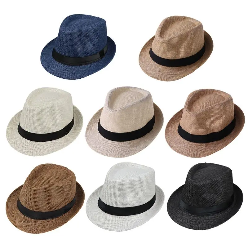 2020 новая детская летняя пляжная соломенная шляпа джаз Панама Трилби фетровая