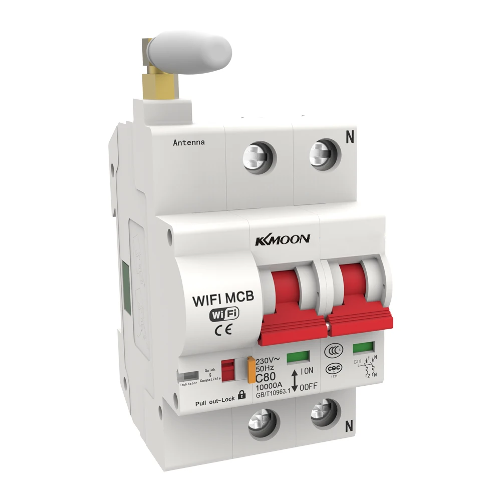 Новый 2P WiFi Интеллектуальный автоматический выключатель с контролем энергии и