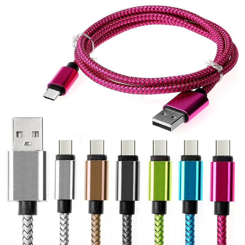 

УГИ 3 м красная роза USB зарядный кабель USB Type C USB C кабель зарядного устройства для передачи данных в нейлоновой оплетке для Samsung, Xiaomi, HTC, планше...