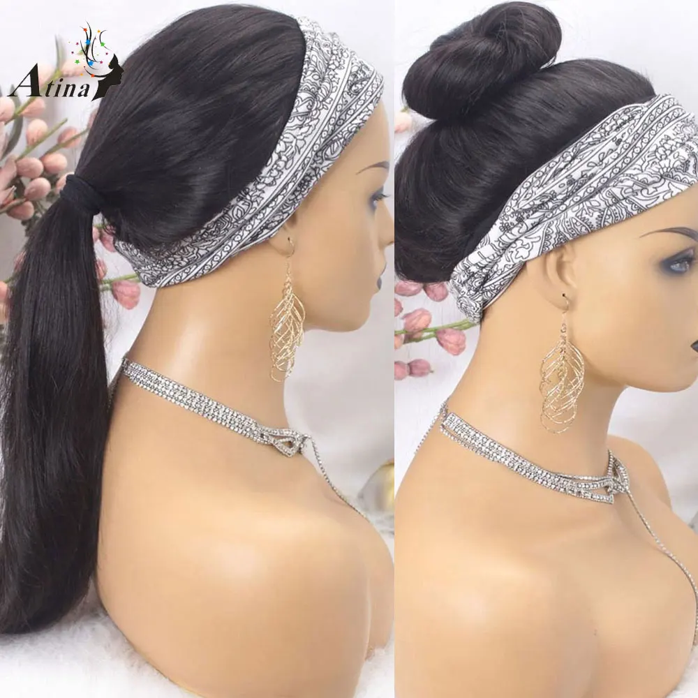 150 плотность прямой длинный парик машинной работы Бразильский бесклеевой Реми