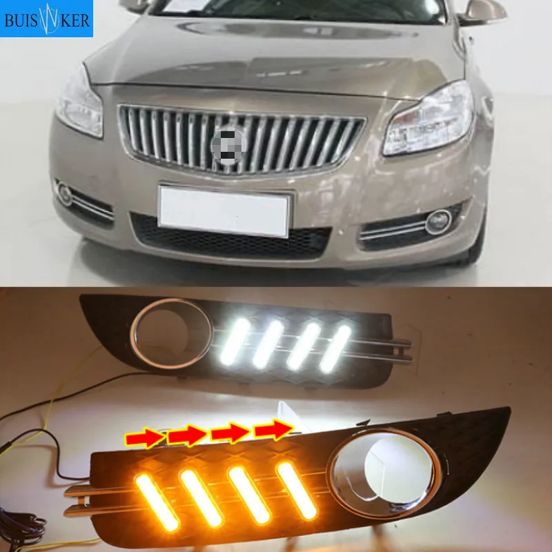 Светодиодный дневные ходовые огни для Buick Regal 2009-2013 противотуманные фары ABS 12 В DRL |