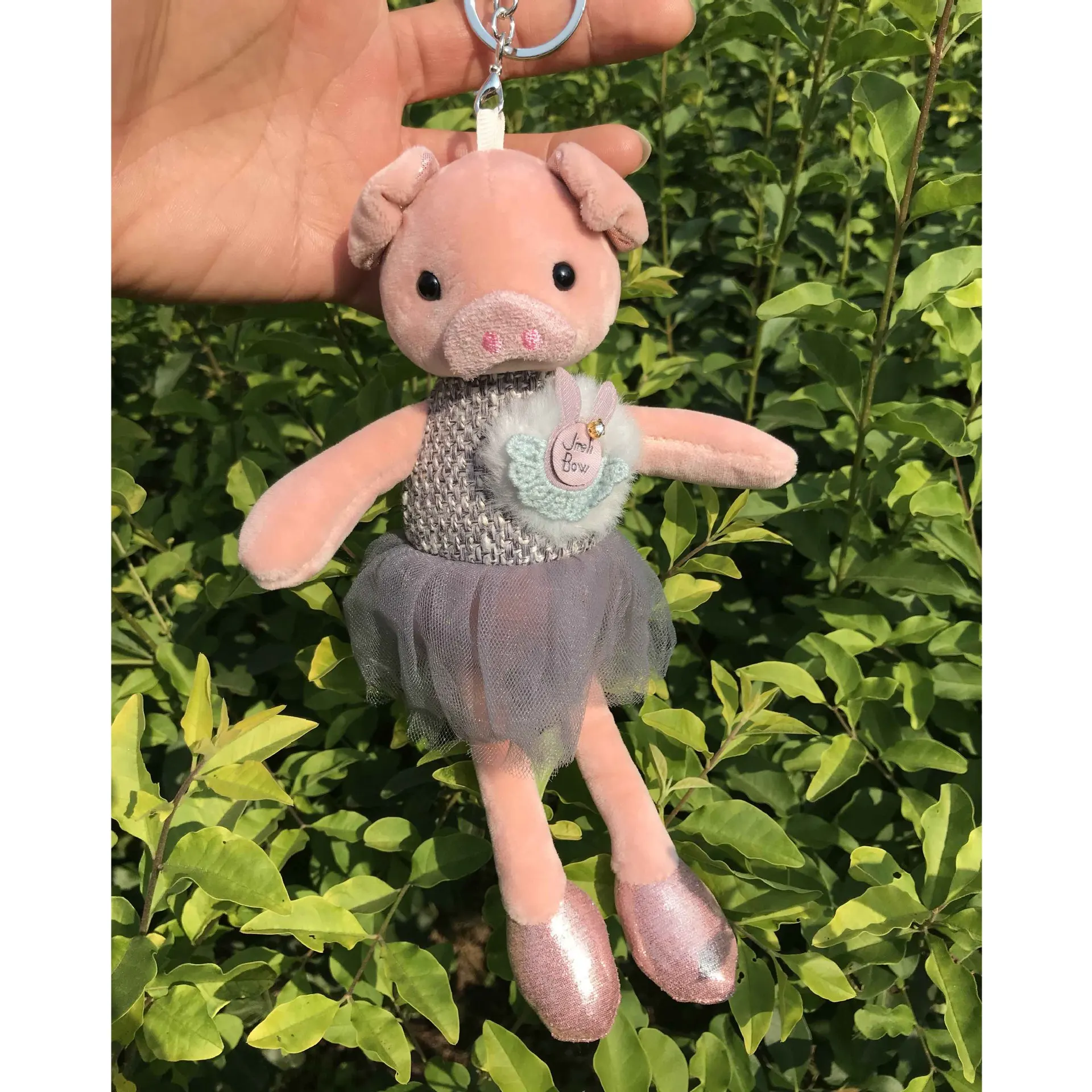 fashione New cute skirt Boutique Rhino Pink pig keychain Advanced  pretty bag decorate pandent  soft couple birthday gift images - 6