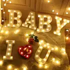 Светодиодная лампа в виде букв алфавита, светящийся ночсветильник с цифрами, украшение для дома, свадьбы, дня рождения, Рождества, вечеринки