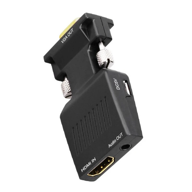 AMS-VGA к HDMI конвертер VGA Женский Мужской адаптер с аудио адаптером для HD ТВ монитор