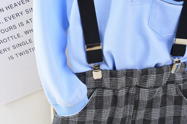 

New Spring Autumn Baby Clothes Suit Fashion Children Boys Girls Casual T-Shirt Strap Pants 2Pcs/set Kid Infant Cotton Sportswear