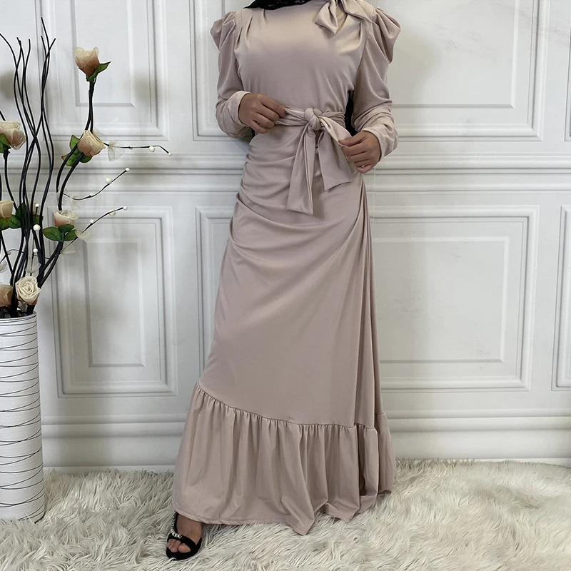 2020 Новое модное мусульманское исламское платье со складками в Дубае женское