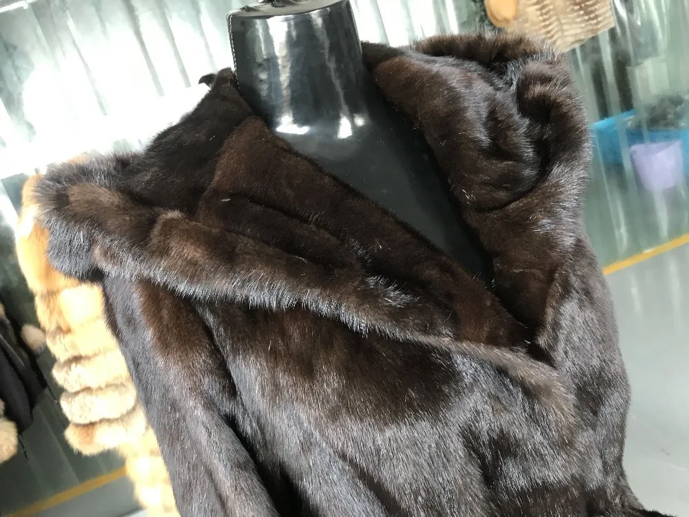 Tatyana X-длинное женское пальто из натурального меха норки, 120 см., тонкое пальто из меха норки с поясом, натуральная кожа, модное зимнее пальто из меха норки