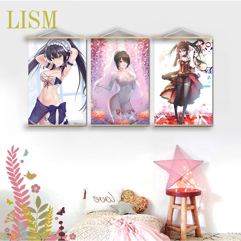 Плакат аниме Danganronpa Celestia Ludenberg Yasuhiro Taeko картина манга свиток из массива дерева с