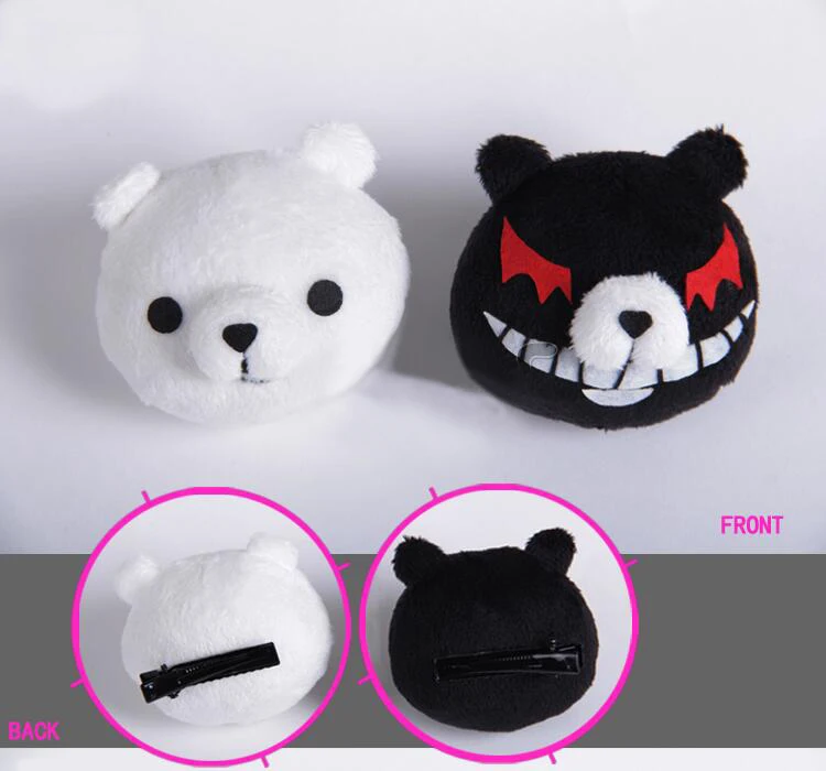 

Dangan Ronpa Danganronpa Enoshima Junko Cosplay Wig Pink Long Wavy With Ponytail Clip Heat Resistant Cosplay Wig + Bear Hairpins