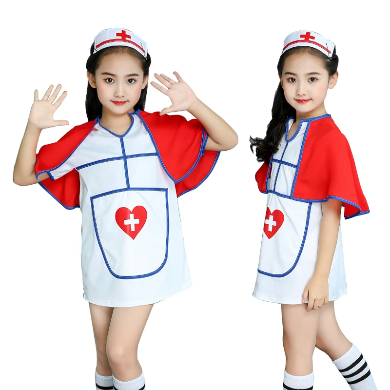 Белый доктор медсестра ролевые костюмы для детей представление в детском саду