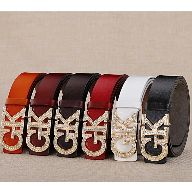

women's belts Leather vintage Strap belt for jeans cowhide fashion waistband for women belt luxury female 2020 letter buckle