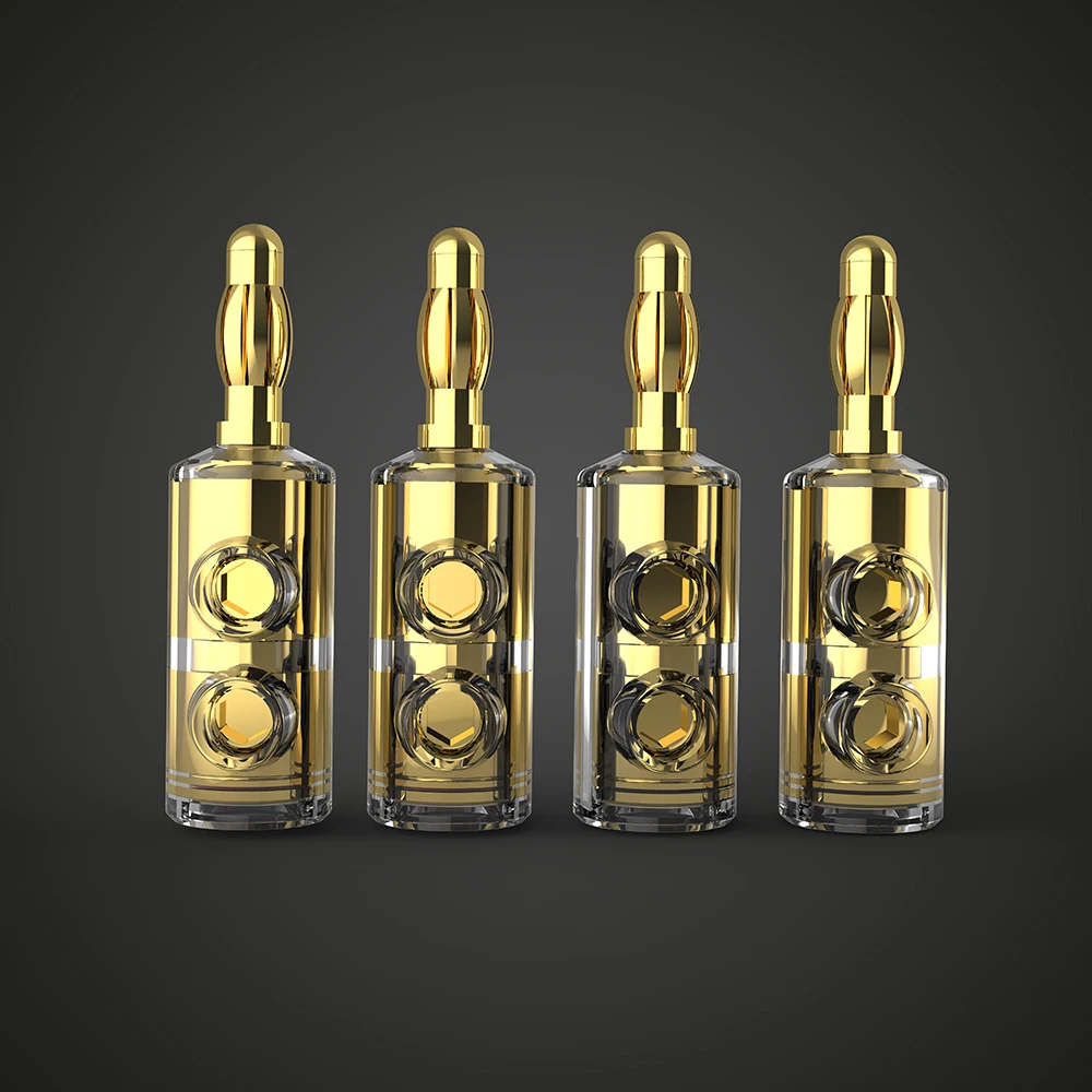 

Audiocrast B553G 24K позолоченные 4 мм клеммы динамика проводной штырь винтовой замок кабель провод адаптер с прозрачными крышками набор бананов