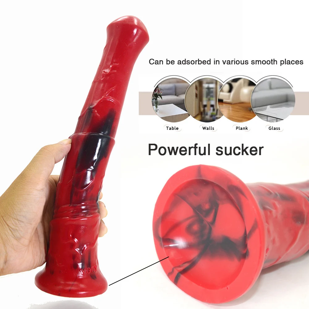 Огромный конский фаллоимитатор Анальная пробка длинный животный пенис