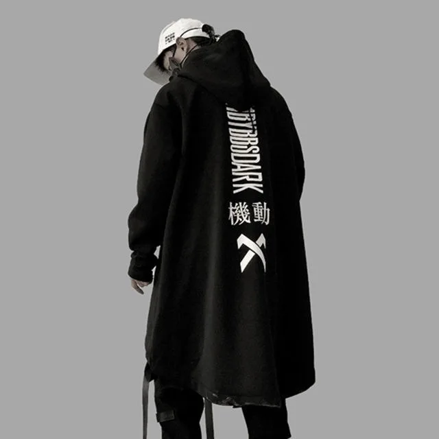 

Autumn 2019 Men Harajuku Hip Hop Coats Male Jacket Oversize Long Hoodie Cotton Fashion Swag Coat And Jacket US Size