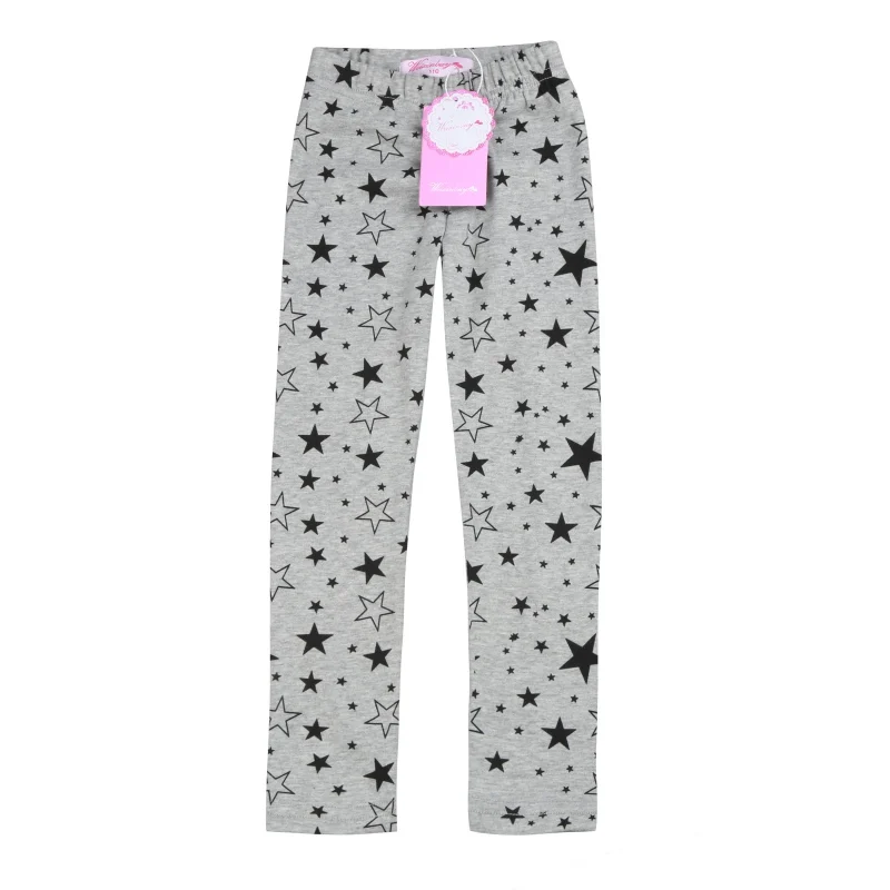 2021 Child Kids Girls Warm Slim Thin Star Printed Pants Skinny Stretchy Leggings 2-7Years | Детская одежда и обувь