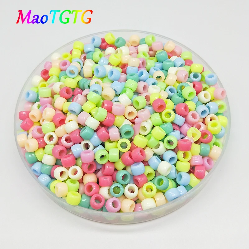 Круглые акриловые бусины 9x6 мм для изготовления ювелирных изделий браслетов