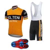2022 cycling jersey set summer retro ropa ciclismo hombre bike jersey set black cycling clothing bib shorts 9d gel pad mtb