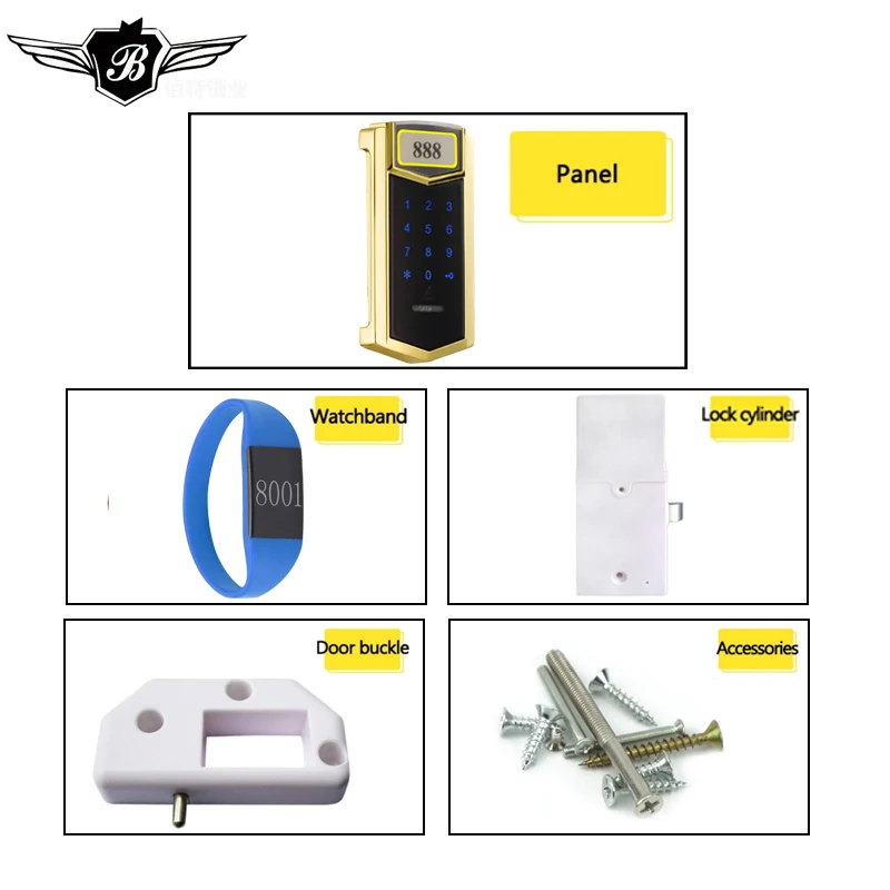 Миниатюрный кодовый замок из цинкового сплава автоматический цифровой без ключа