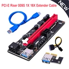 PCI-E pcie Riser 009 Экспресс 1X 4x 8x 16x расширитель PCI E USB Riser 009S GPU двойная 6-контактная карта адаптера SATA 15pin для майнера BTC