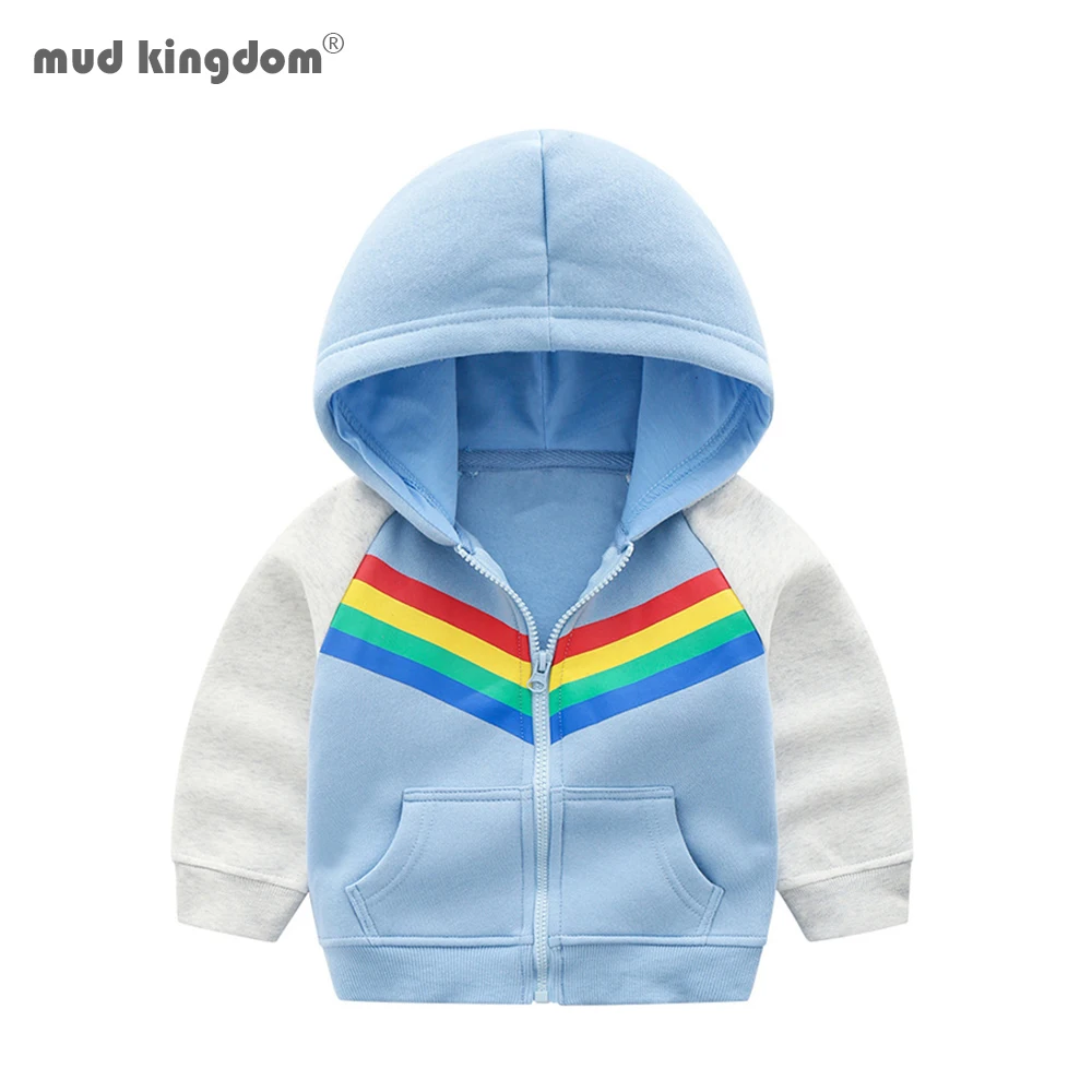 Mudkingdom/комплекты Куртка с воротником для мальчиков Радуга Colorblock (цветовой блок) на