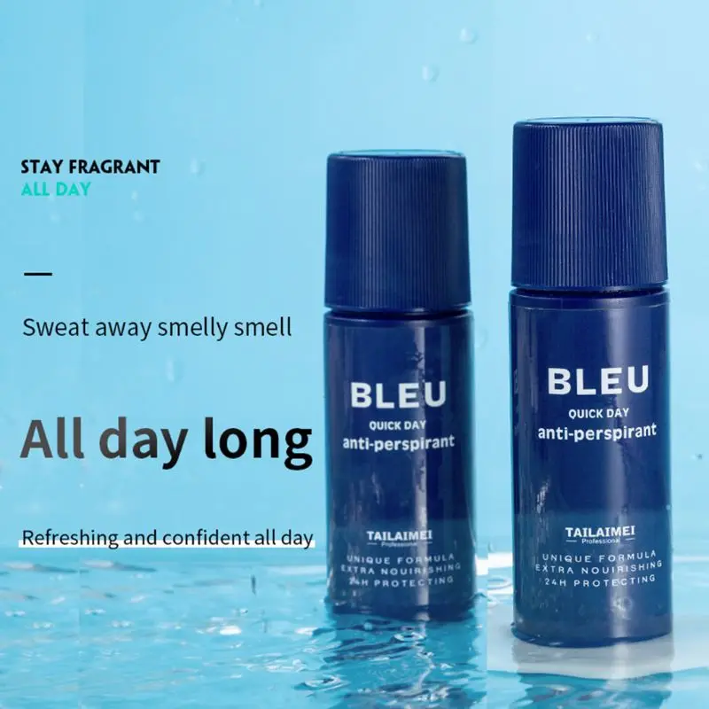 

75ml Odor Remover Rolling Bead Armpit Underarm Smell Removal Refresh Body Deodorant Woody Fragrance Summer Sweat for Men