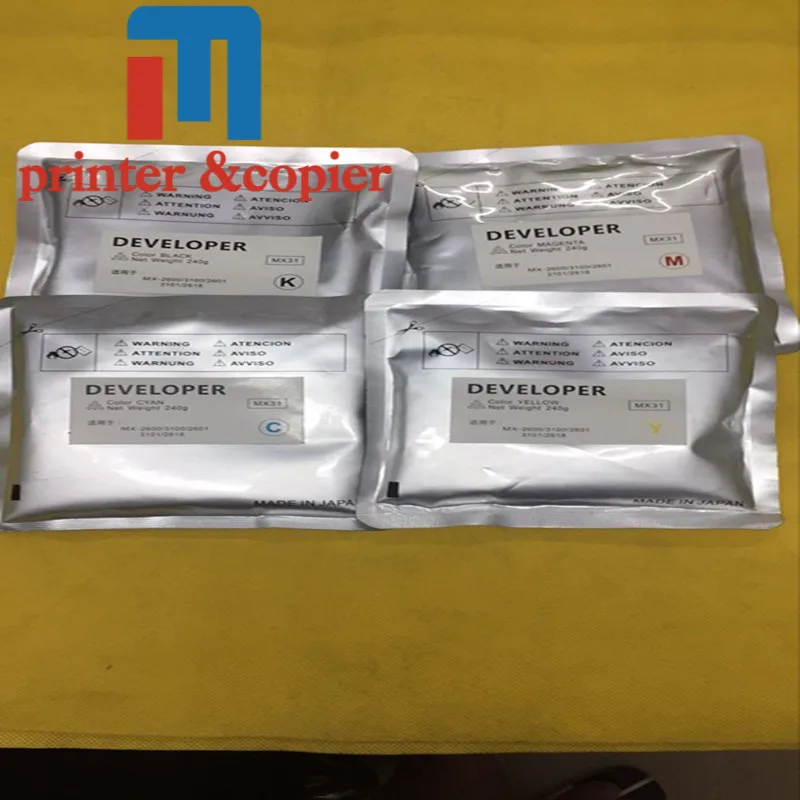 

4pcs KMCY MX31 Iron Powder Developer For Sharp MX-2600N 3100N 2601N 3101N 2618N