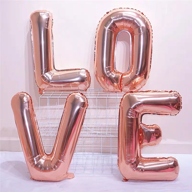 1 Набор 32 дюймов гигантские любовные буквы фольгированные шары юбилей день