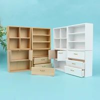 112 dollhouse miniature furniture cabinet shelf wooden lockers combination set
