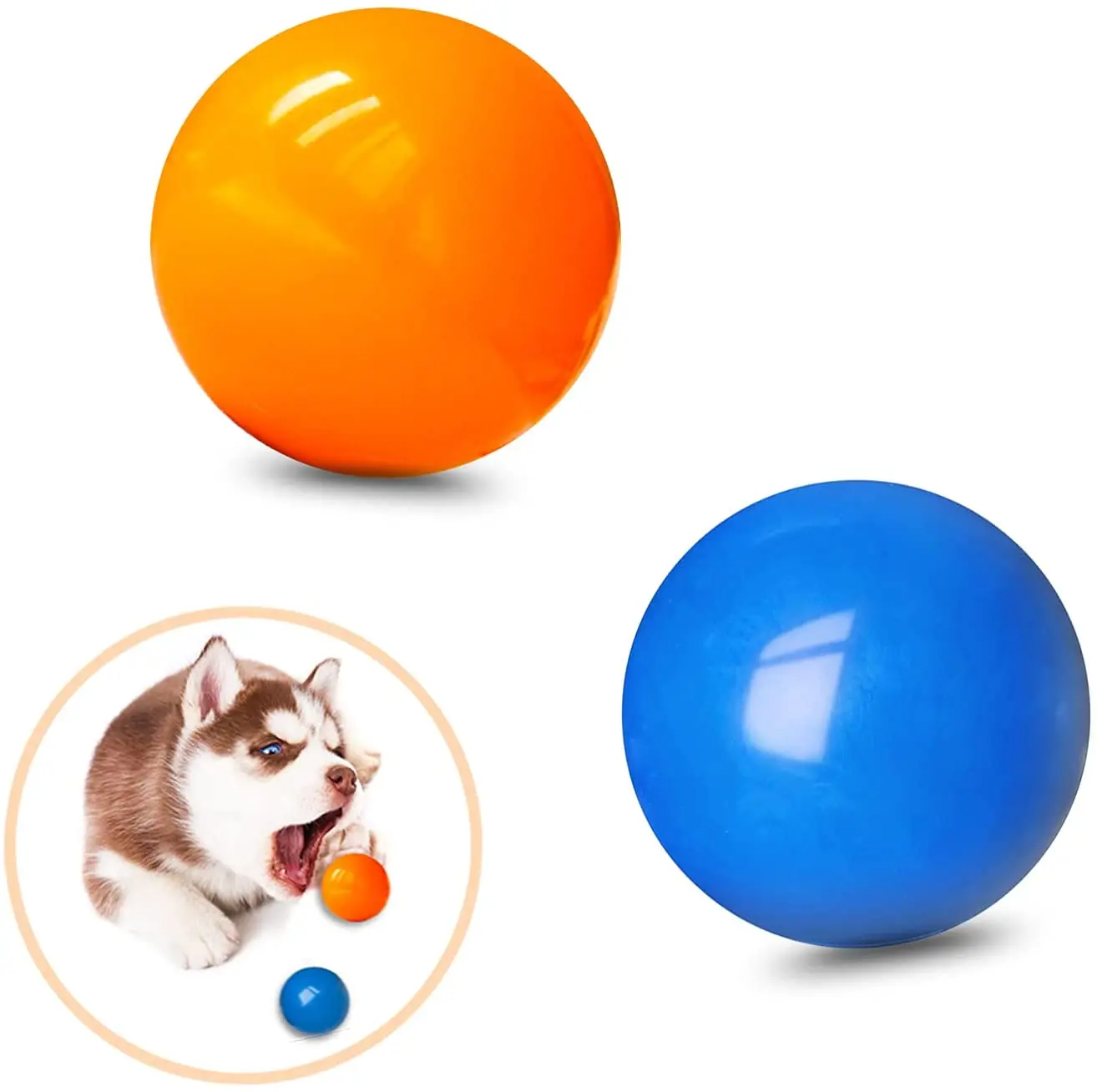 

Pet Supplies Dog Toys Small Dog Balls, Durable Solid Natural Rubber Dog Ball Toys, Indestructible Dog Chew Balls for Puppies