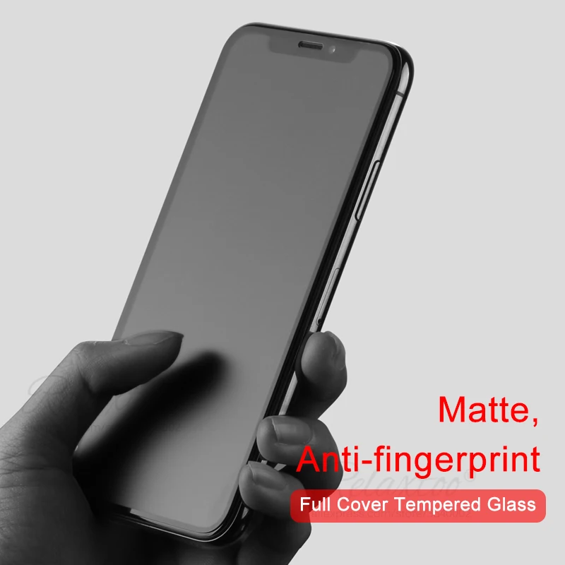 Закаленное матовое стекло без отпечатков пальцев для iPhone X XS 11 pro Max XR Защитная