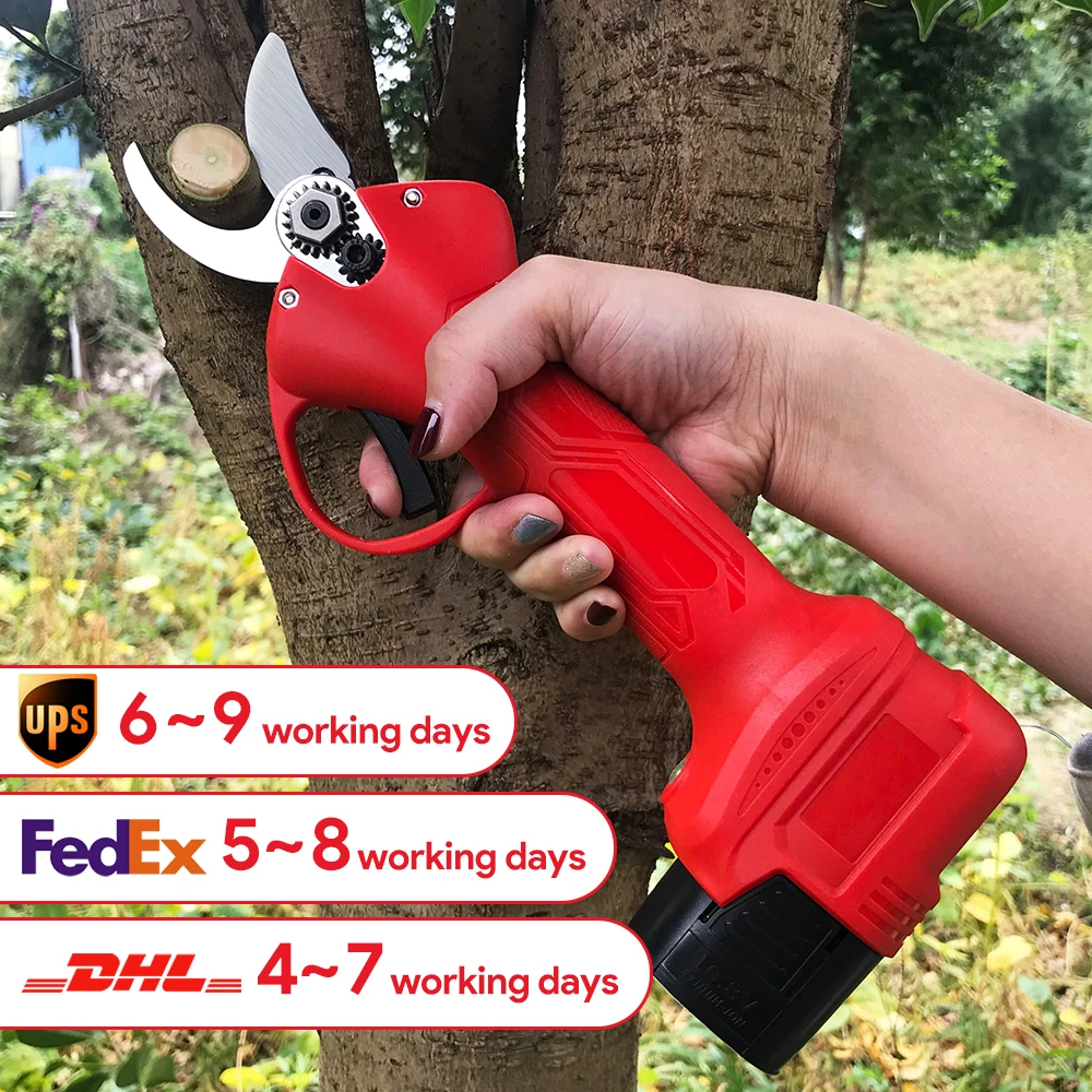 

SWANSOFT Cordless Pruner 16.8V Electric Pruning Shear Secateur with Lithium-ion Battery Garden Fruit Pruner Branch Cutter