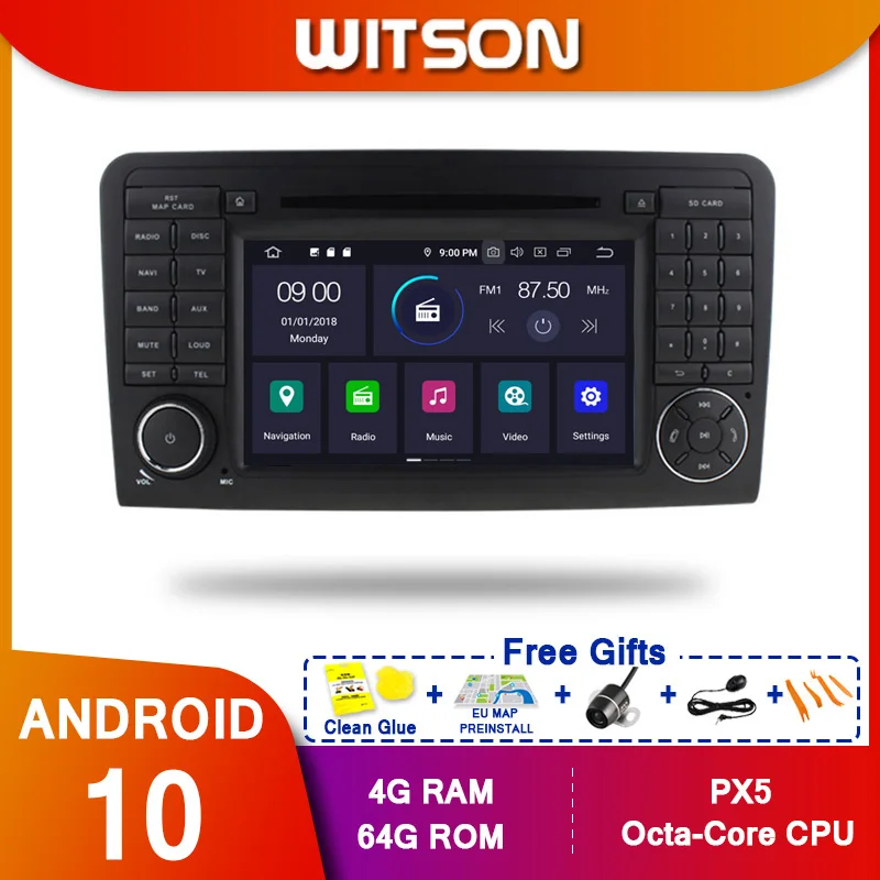 WITSON Android 10 0 Восьмиядерный автомобильный Dvd плеер GPS для Mercedes Benz ML W164 W300 ML350 ML450 ML500(2005