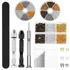 Ручная дрель для полимерных форм, шлифовальная палочка УФ-отверждаемая эпоксидная смола, инструменты для изготовления ювелирных изделий, оборудование для металлического сверла, наглазники, 1 комплект